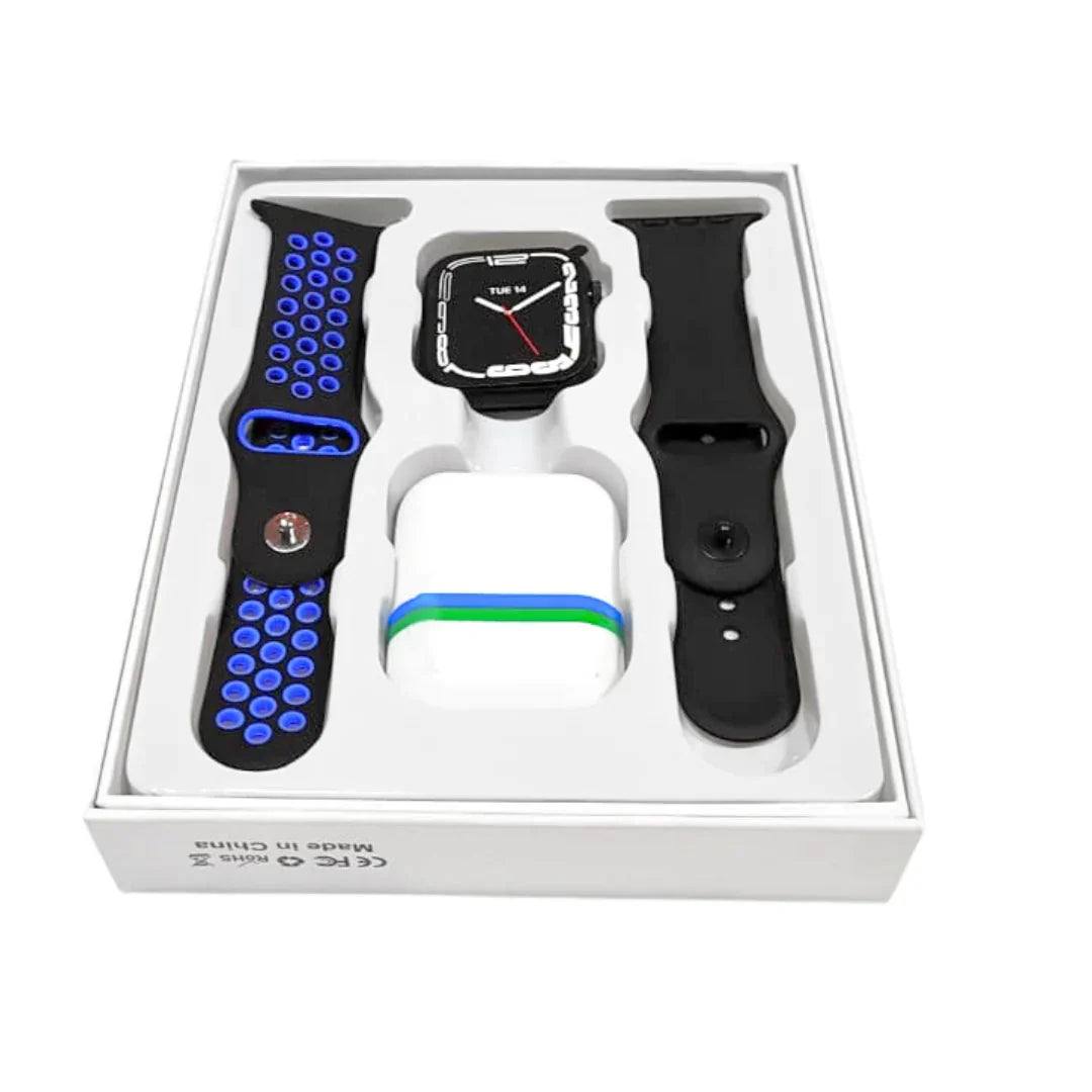 ⌚✨ Descubre la combinación perfecta de estilo y funcionalidad con el Combo Reloj W26 Pro Max Azul 🌟