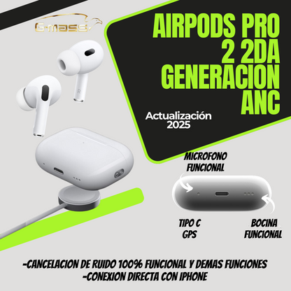 AirPods Pro 2 - 2da Generación con Cancelación de Ruido Real (ACTUALIZACIÓN 2025) 🎧🔊