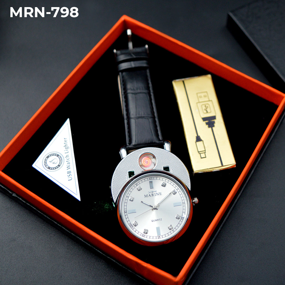 MRN-798 RELOJ MARINE PAVONADO/PLATA CUER