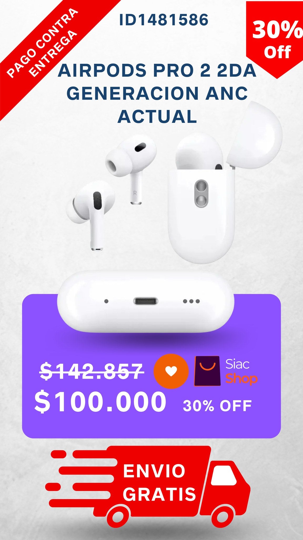 AirPods Pro 2 - 2da Generación con Cancelación de Ruido Real (ACTUALIZACIÓN 2025) 🎧🔊