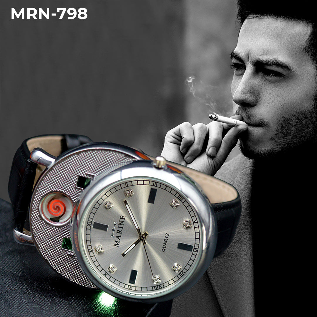 MRN-798 RELOJ MARINE PAVONADO/PLATA CUER