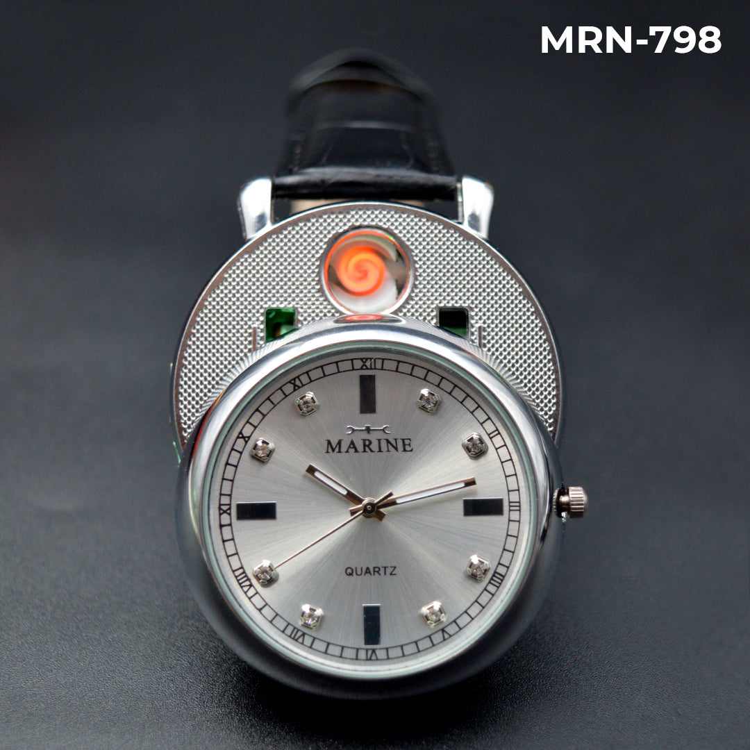 MRN-798 RELOJ MARINE PAVONADO/PLATA CUER