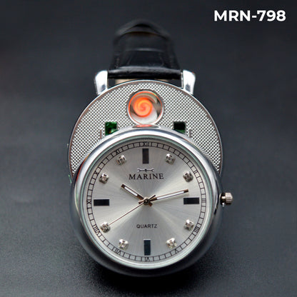 MRN-798 RELOJ MARINE PAVONADO/PLATA CUER