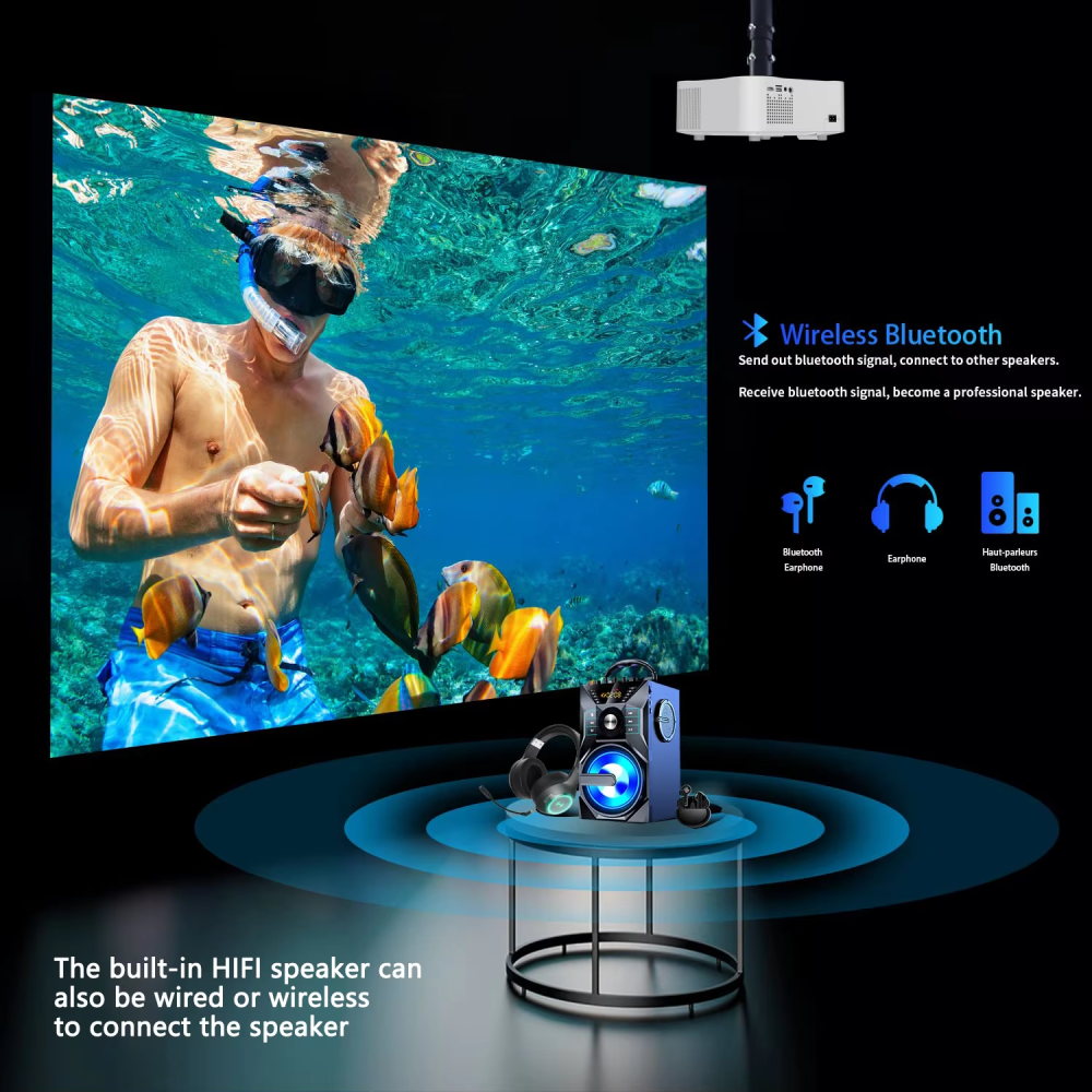 Proyector Led Smart 350ansi 1080p Y9 - video beam